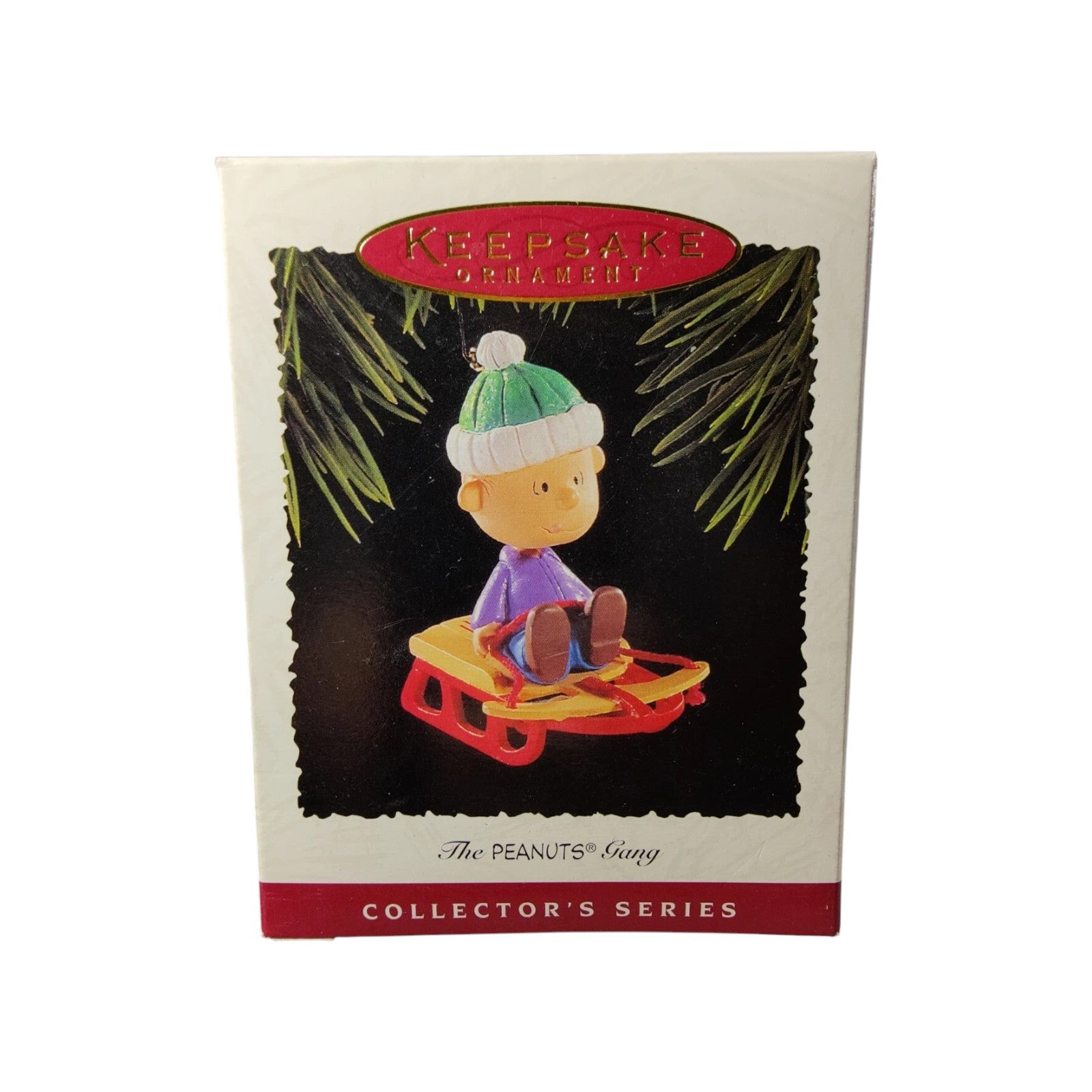 1995 Linus on Sled Hallmark Ornament (Peanuts) QX5059 Image2