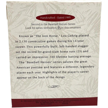 1995 Lou Gehrig Hallmark Ornament (Baseball Heroes) QX5029