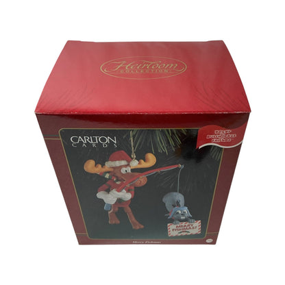 1995 Merry Fishmas (Rocky and Bullwinkle and Friends) (Reindeer) Carlton Cards Heirloom Ornament ORN-096M Image2