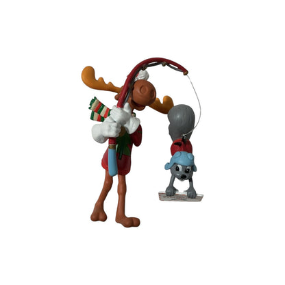 1995 Merry Fishmas (Rocky and Bullwinkle and Friends) (Reindeer) Carlton Cards Heirloom Ornament ORN-096M Image5