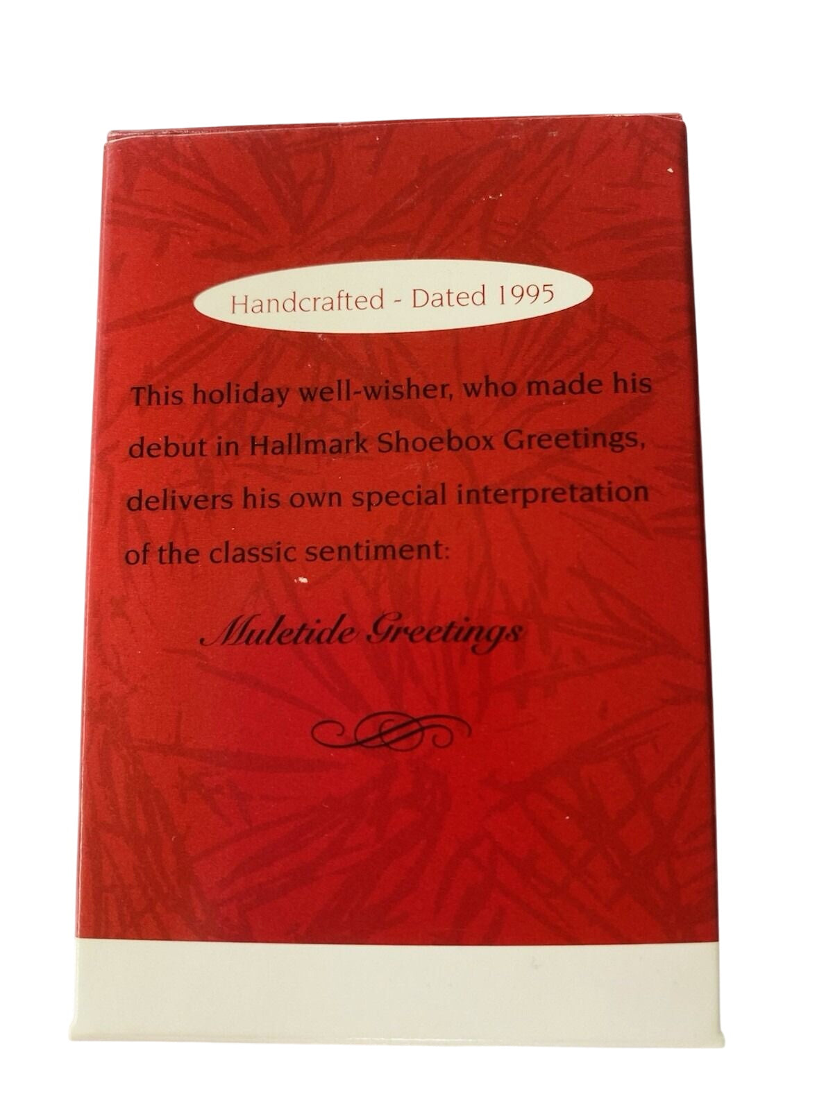 1995 Muletide Greetings Hallmark Ornament (Donkey) QX6009