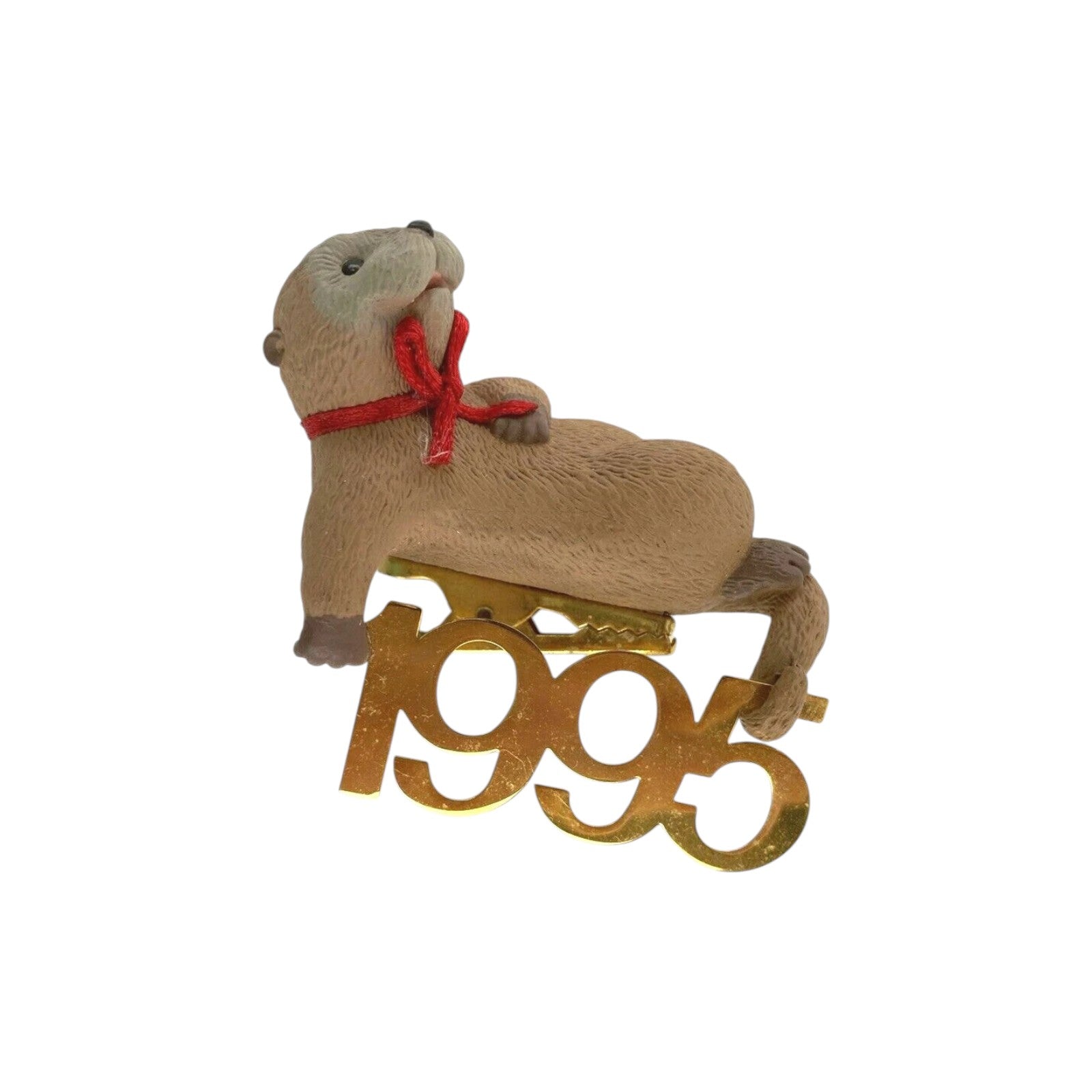 1995 Otter with Brass 1995 Hallmark Ornament (Fabulous Decade) QX5147 Image4