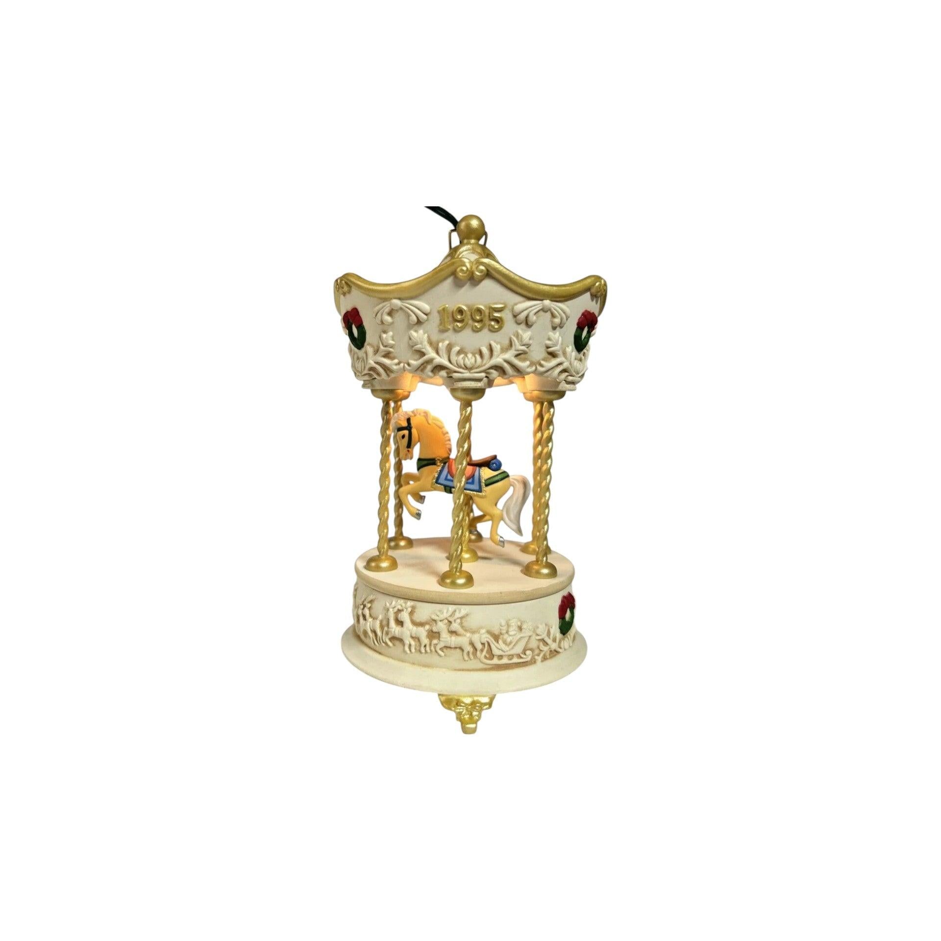 1995 Over the Waves Hallmark Ornament (Tobin Fraley Carousel Horse) QLX7269 Image3