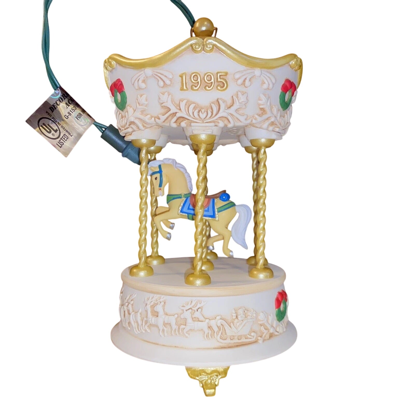 1995 Over the Waves Hallmark Ornament (Tobin Fraley Carousel Horse) QLX7269