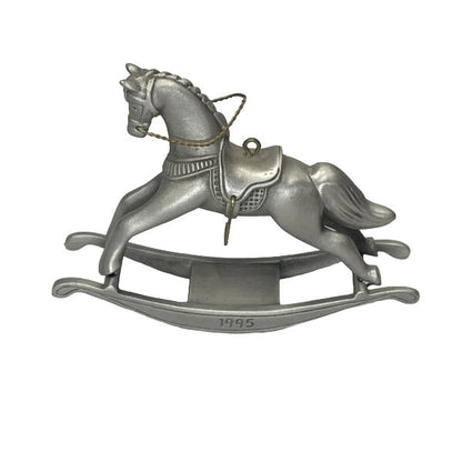 1995 PewterRocking Horse Hallmark Ornament (Rocking Horse) QX6167