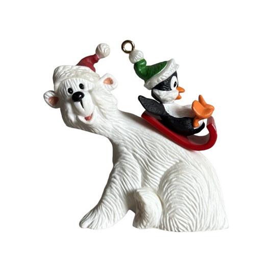 1995 Polar Coaster Hallmark Ornament (Polar Bear) QX6117 Image1