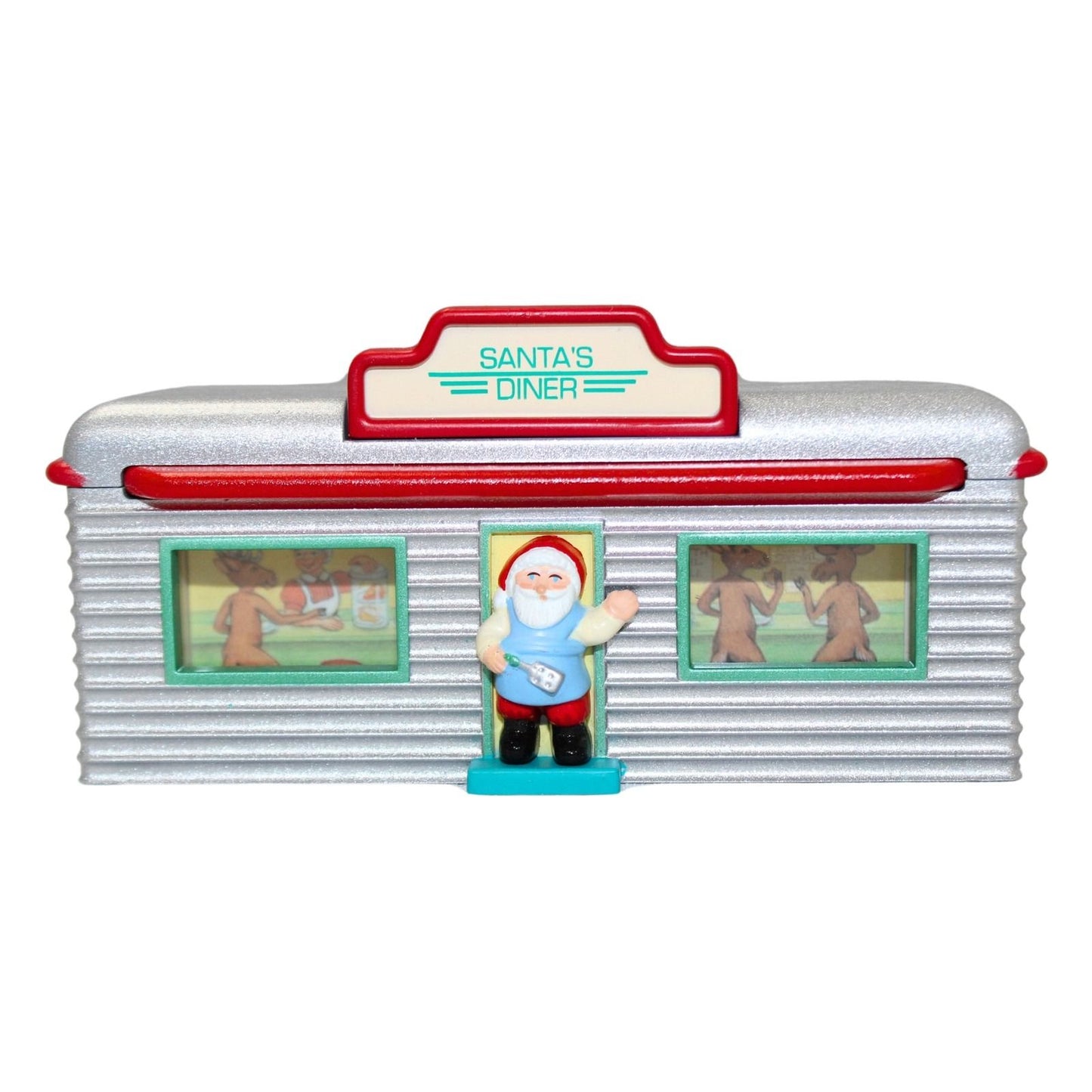 1995 Santa's Diner Hallmark Ornament (Magic Lighted Building) QLX7337