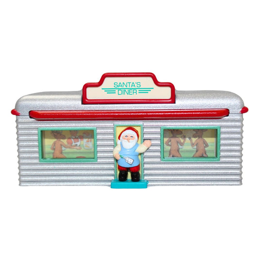 1995 Santa's Diner Hallmark Ornament (Magic Lighted Building) QLX7337