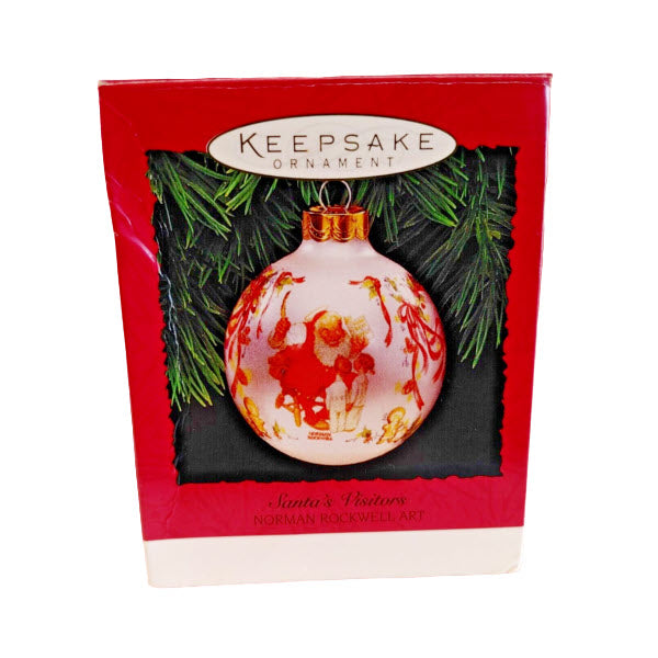1995 Santa's Visitors Hallmark Ornament (Norman Rockwell Art) QX2407