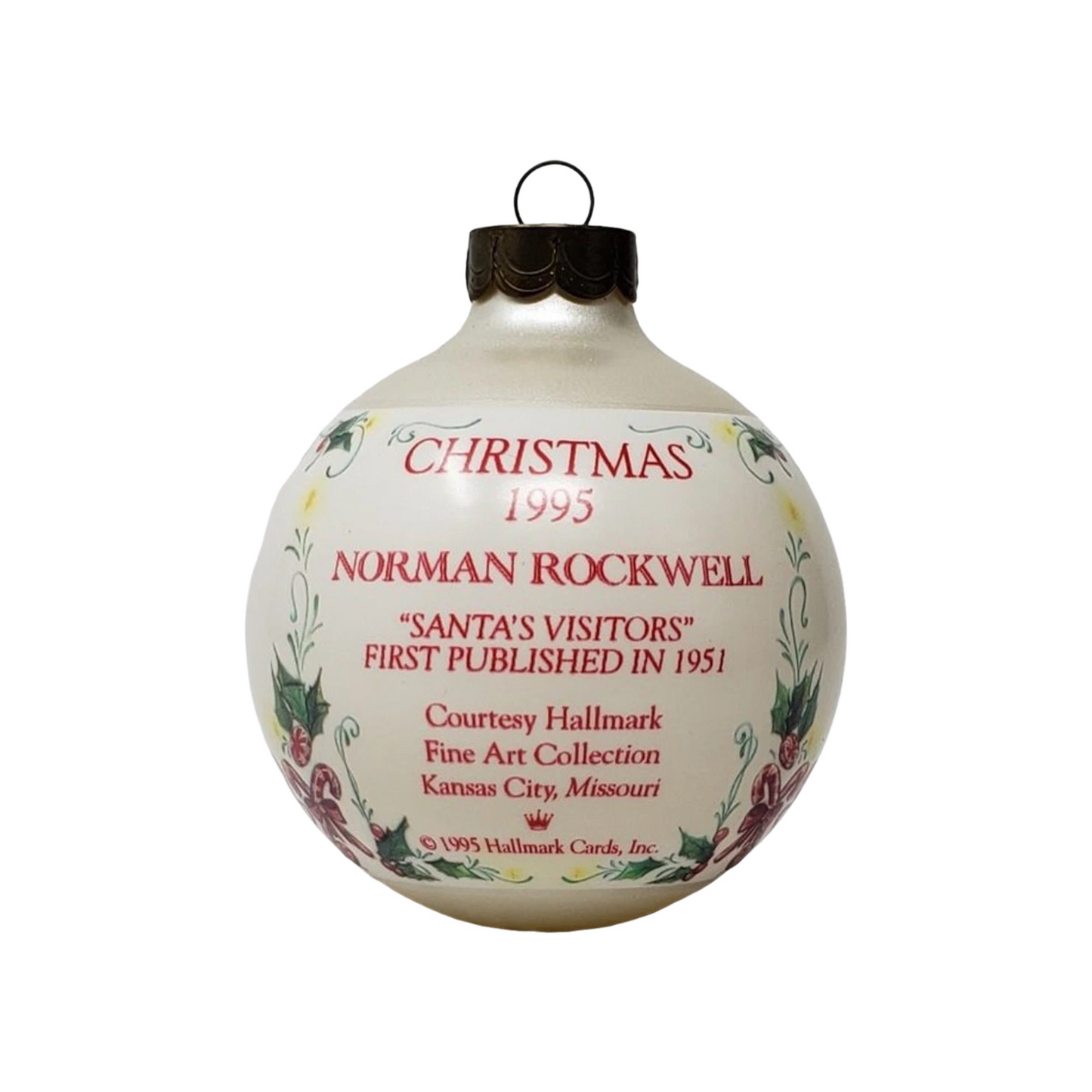 1995 Santa's Visitors Hallmark Ornament (Norman Rockwell Art) QX2407 Image4