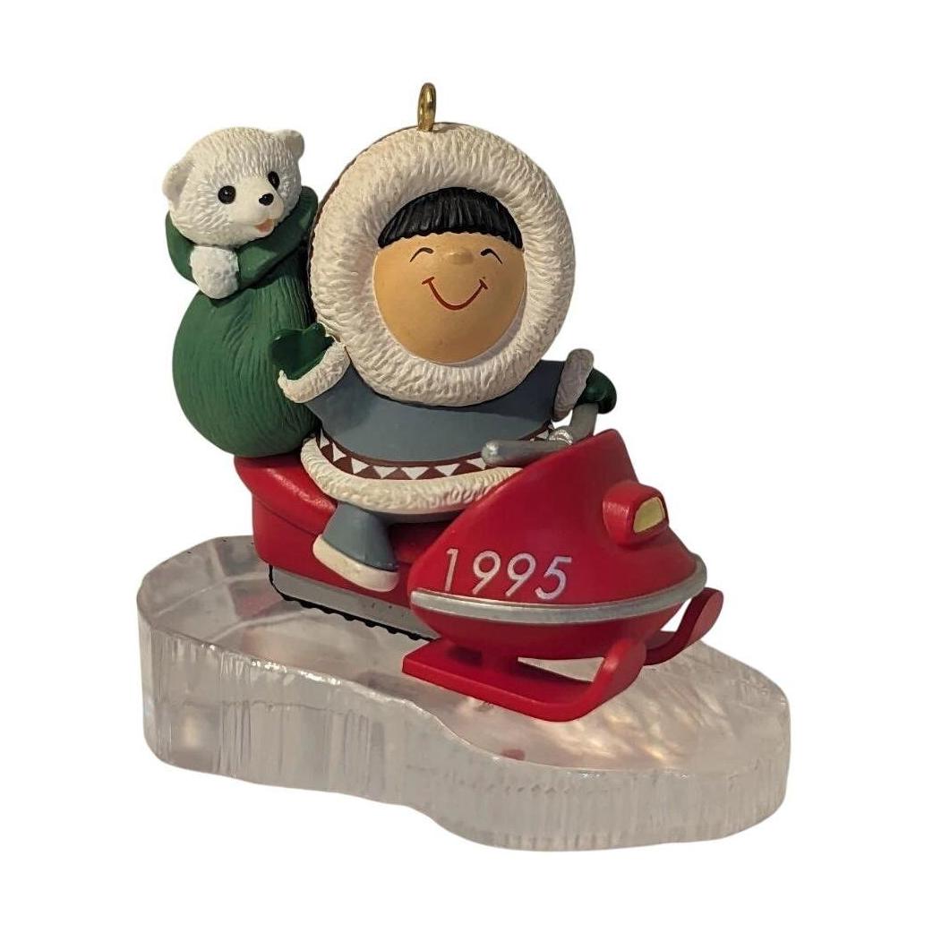 1995 Snow Mobile Hallmark Ornament (Frosty Friends) QX5169 Image1