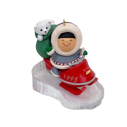 1995 Snow Mobile Hallmark Ornament (Frosty Friends) QX5169