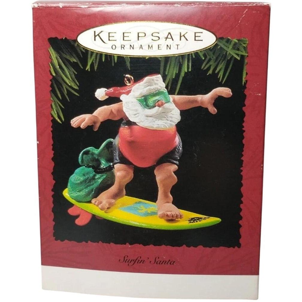 1995 Surfing' Santa Hallmark Ornament (Santa Claus) QX6019