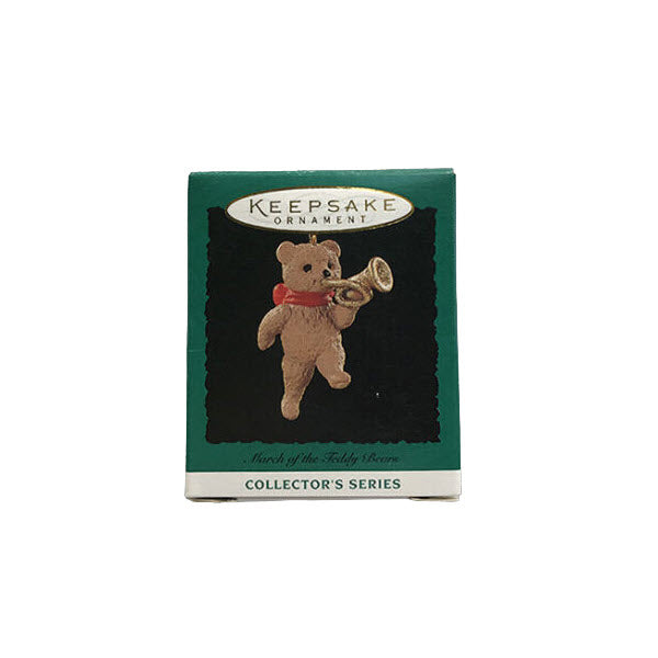 1995 Teddy with Trumpet Hallmark Ornament (March of the Teddy Bears) QXM4799