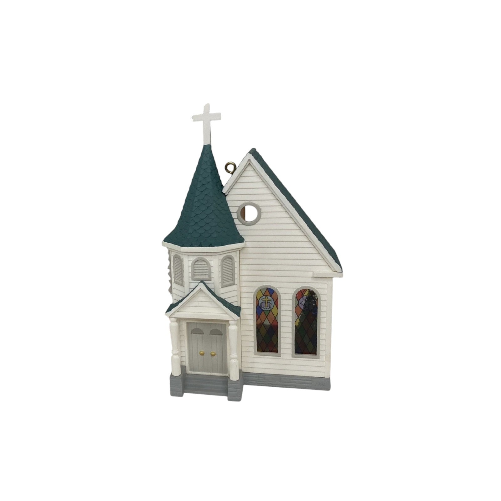 1995 Town Church Hallmark Ornament (Nostalgic Houses and Shops) QX5159 Image1