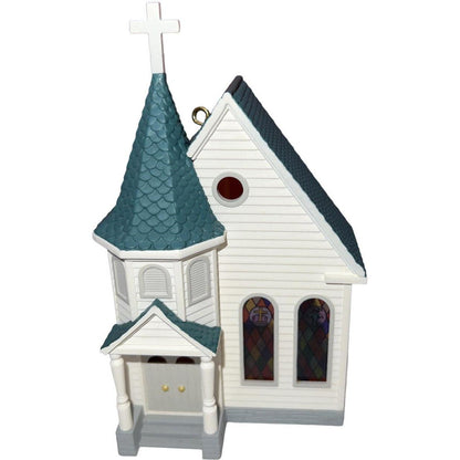 1995 Town Church Hallmark Ornament (Nostalgic Houses and Shops) QX5159