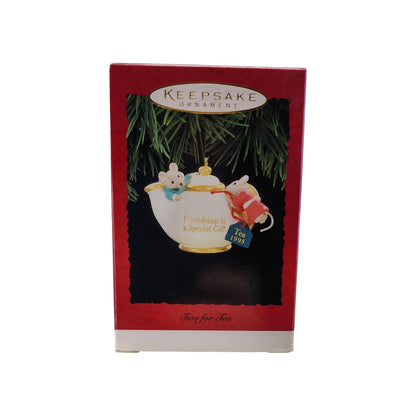 1995 Two for Tea Hallmark Ornament (Mouse) QX5829 Image2