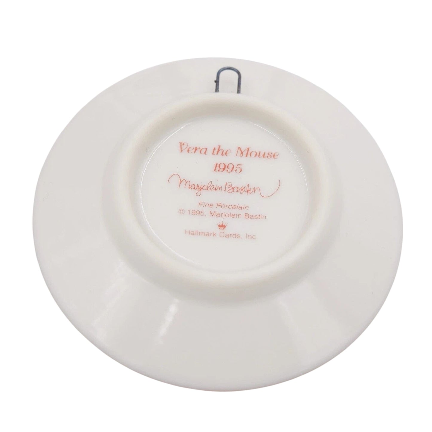 1995 Vera the Mouse Hallmark Ornament (Collector's Plate) QX5537