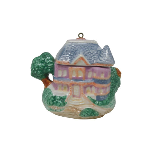 1995 Victorian HomeTeapot Hallmark Ornament (Invitation to Tea) QK1119 Image1