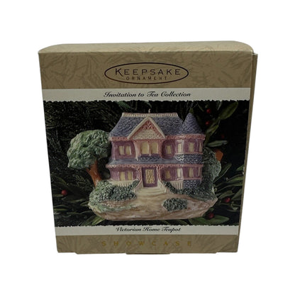 1995 Victorian HomeTeapot Hallmark Ornament (Invitation to Tea) QK1119 Image2