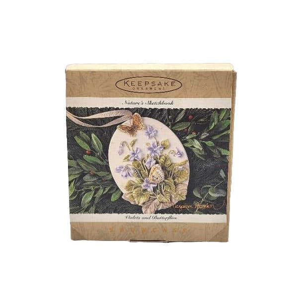 1995 Violets and Butterflies Hallmark Ornament (Nature's Sketchbook) QK1079