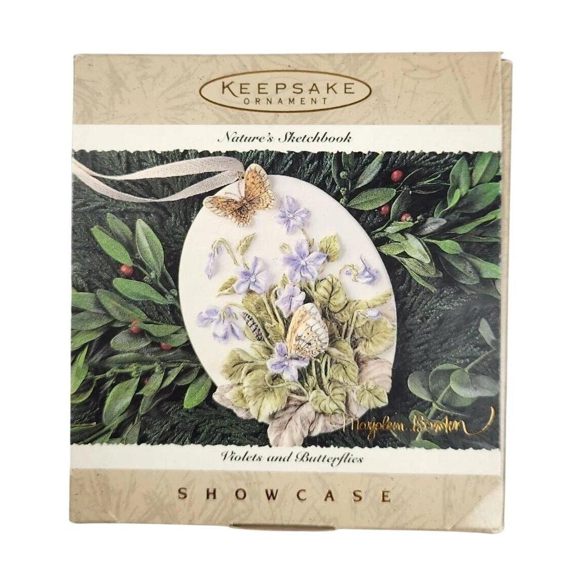 1995 Violets and Butterflies Hallmark Ornament (Nature's Sketchbook) QK1079 Image2