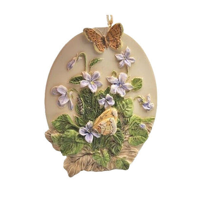 1995 Violets and Butterflies Hallmark Ornament (Nature's Sketchbook) QK1079