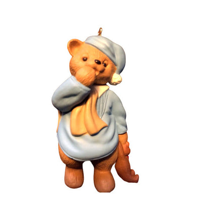 1995 Waiting Up for Santa Hallmark Ornament (Teddy Bear) QX6106