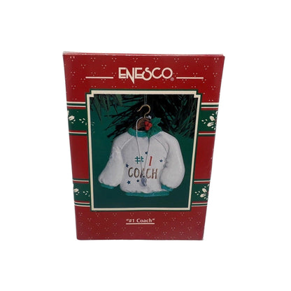 1996 #1 Coach Enesco Ornament (Holiday Sweater) 168440 Image2