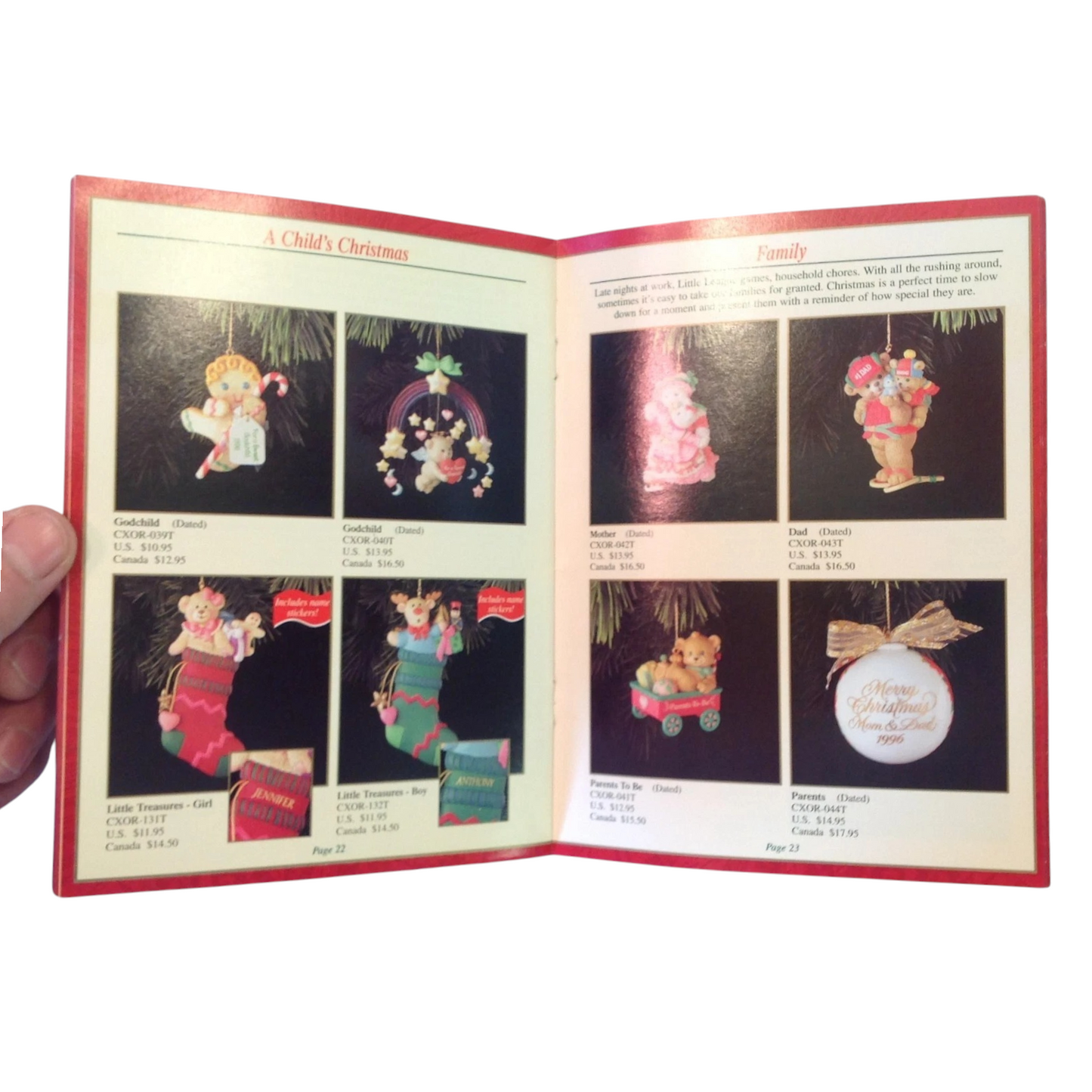 1996 Book of Carols Carlton Cards Ornaments (Books) CXOR-004T