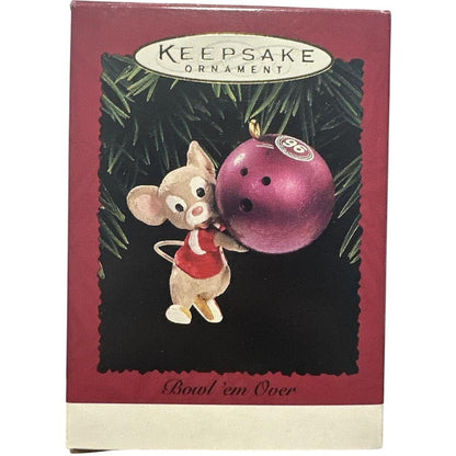 1996 Bowl 'em Over Hallmark Ornament (Mice) QX6014