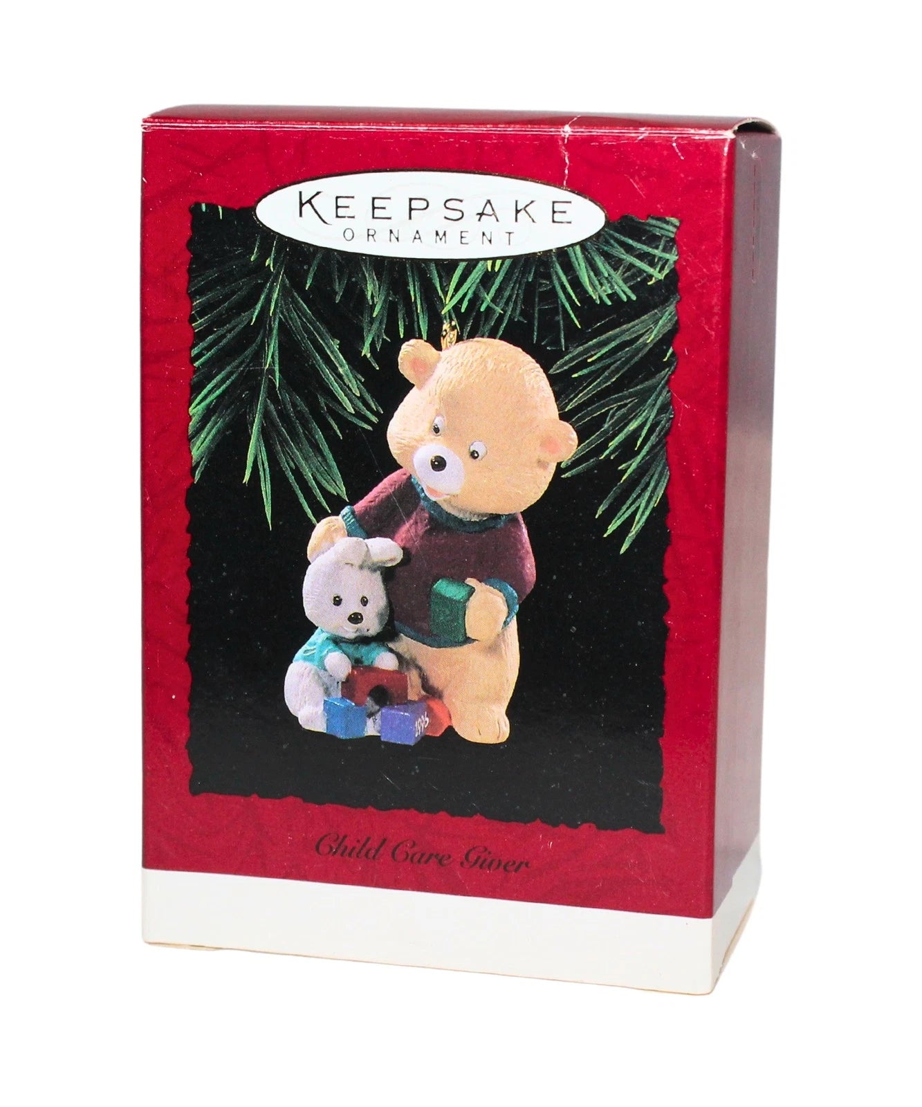 1996 Child Care Giver Hallmark Ornament (Bear & Bunny) QX6071