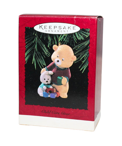 1996 Child Care Giver Hallmark Ornament (Bear & Bunny) QX6071