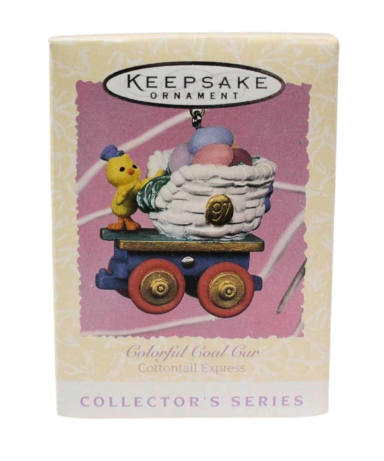 1996 Coilorful Coal Car Hallmark Ornament (Cottontail Express) QEO8652