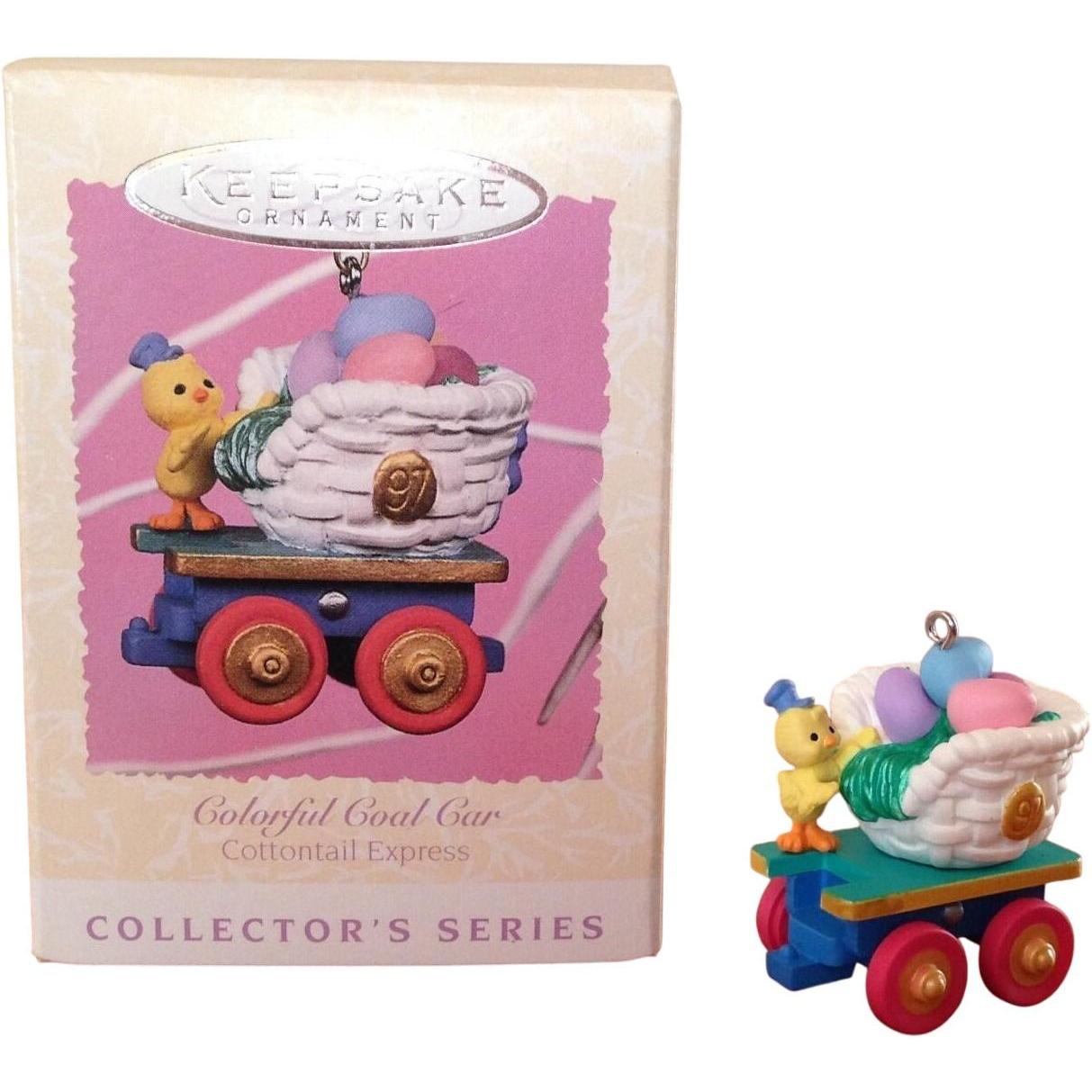 1996 Coilorful Coal Car Hallmark Ornament (Cottontail Express) QEO8652