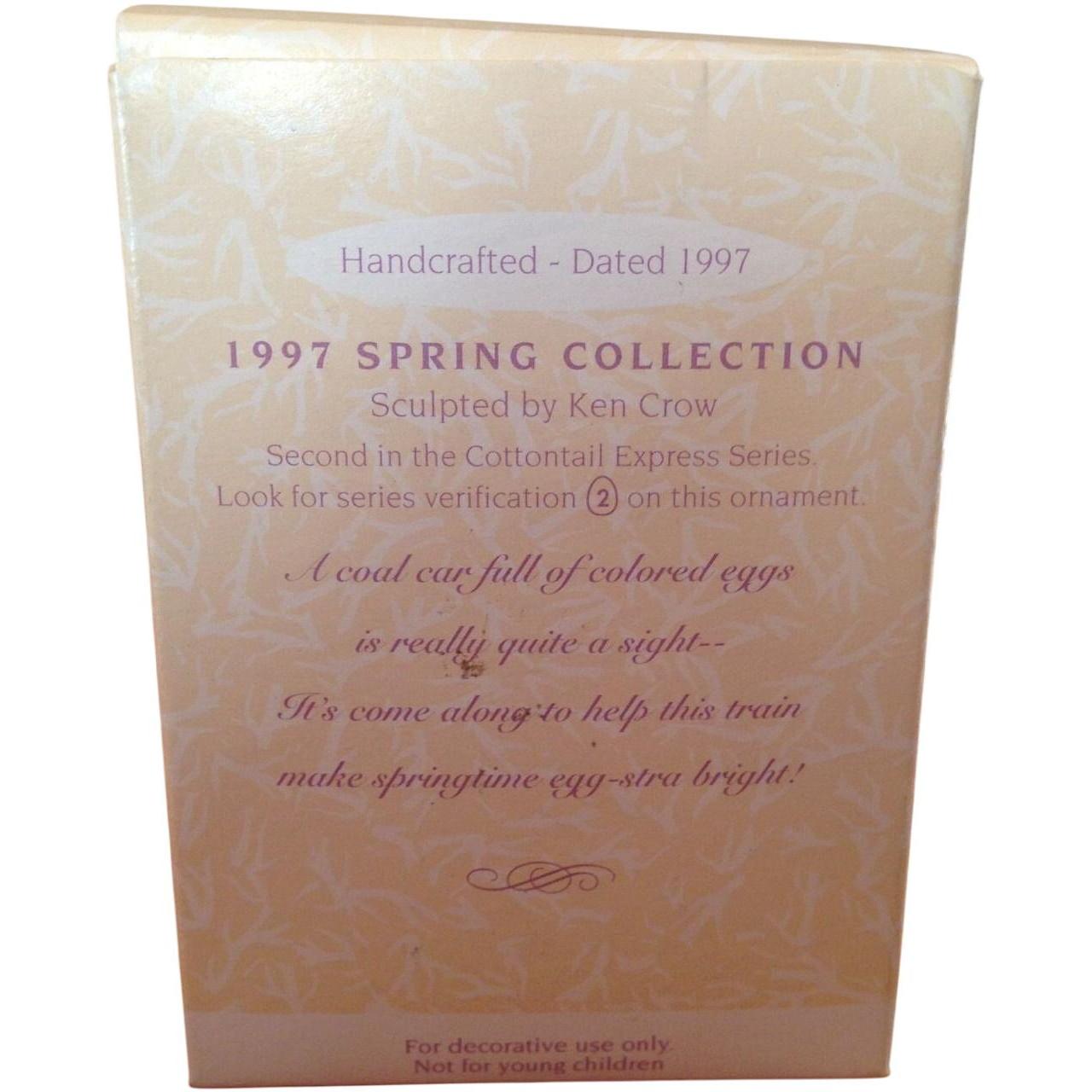 1996 Coilorful Coal Car Hallmark Ornament (Cottontail Express) QEO8652