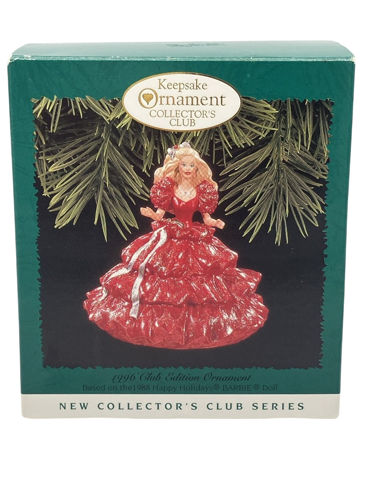 1996 Hallmark Ornament (1988) Happy Holidays Barbie Hallmark Ornament (Holiday Barbie Collector's Club) QXC4181