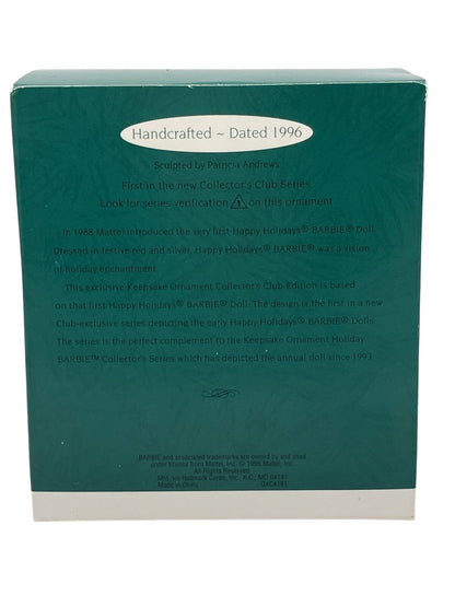 1996 Hallmark Ornament (1988) Happy Holidays Barbie Hallmark Ornament (Holiday Barbie Collector's Club) QXC4181