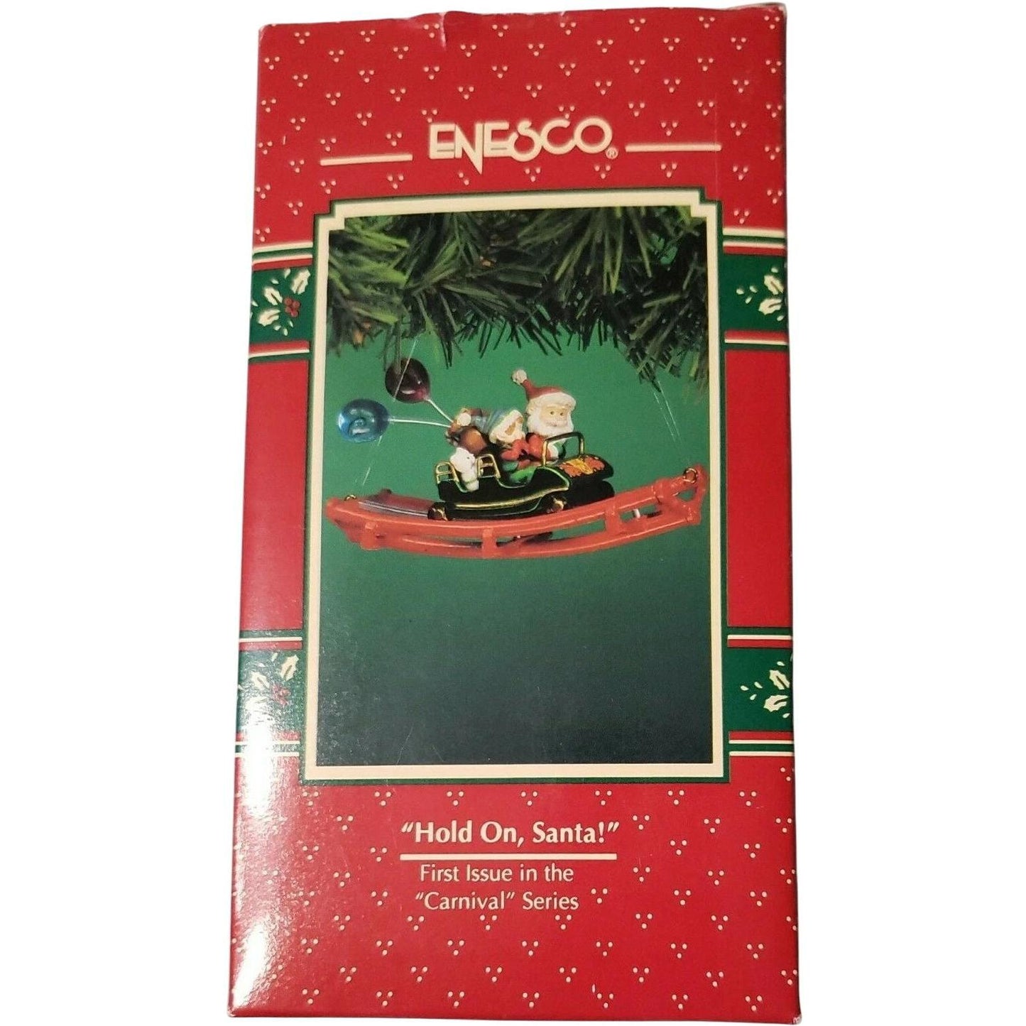 1996 "Hold On, Santa!" First Issue in the "Carnival" Series Enesco Ornament (Santa Claus) 167088