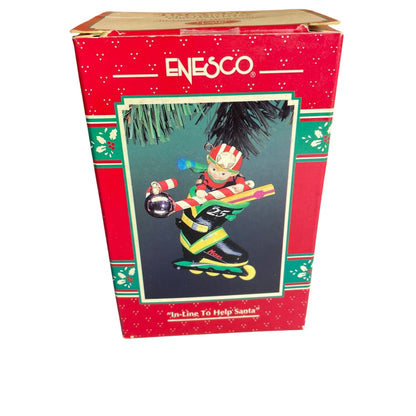 1996 In-Line to Help Santa Enesco Ornament (Skate) 166855