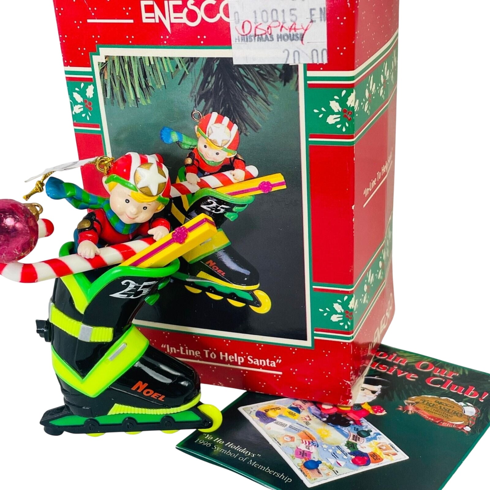 1996 In-Line to Help Santa Enesco Ornament (Skate) 166855