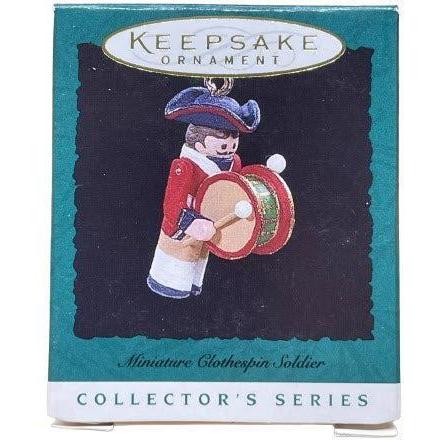 1996 Miniature Clothespin Soldier Hallmark Ornament (Miniature Clothespin Soldier) QXM4144