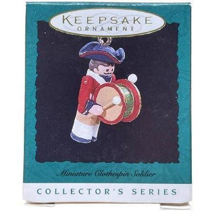 1996 Miniature Clothespin Soldier Hallmark Ornament (Miniature Clothespin Soldier) QXM4144