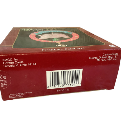 1996 Perky Pig Carlton Cards Ornaments (Animal) CXOR-106T