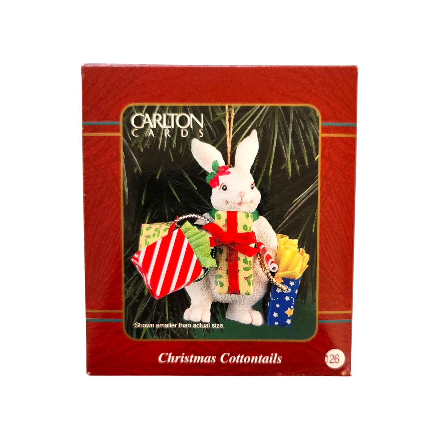 1996 Vintage Christmas Cottontails Carlton Cards Ornaments (Bunny) CXOR-126Y
