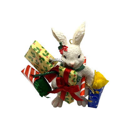 1996 Vintage Christmas Cottontails Carlton Cards Ornaments (Bunny) CXOR-126Y