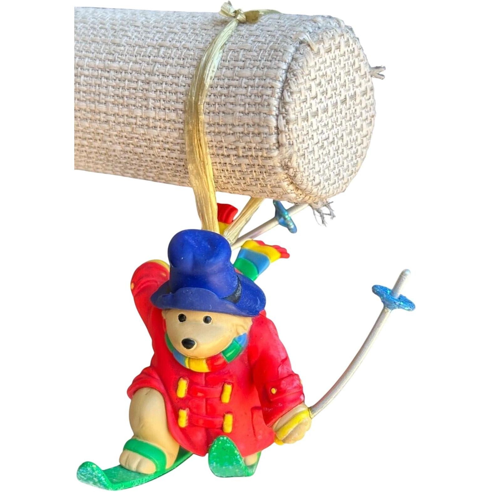 1996 Vintage Gliding Into Christmas - Paddington Bear Carlton Cards Ornaments (Teddy Bear) CXOR-089T