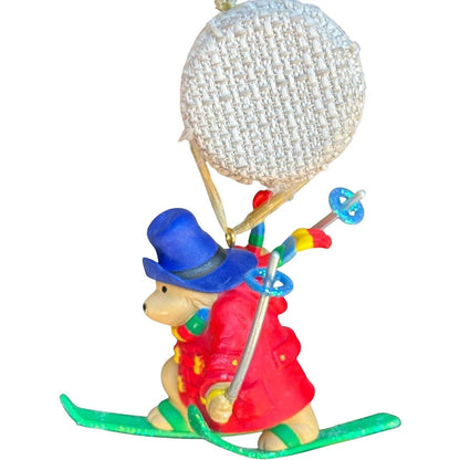 1996 Vintage Gliding Into Christmas - Paddington Bear Carlton Cards Ornaments (Teddy Bear) CXOR-089T