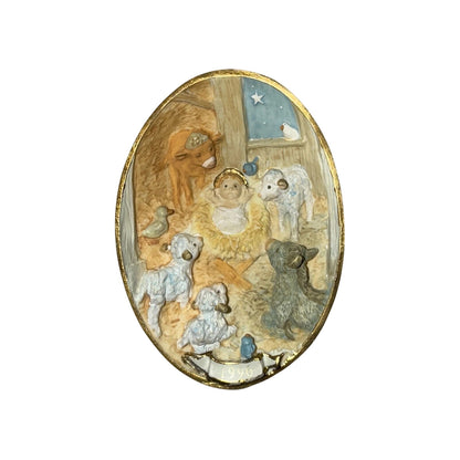 1996 Welcome Him Hallmark Ornament (Nativity) QX6264