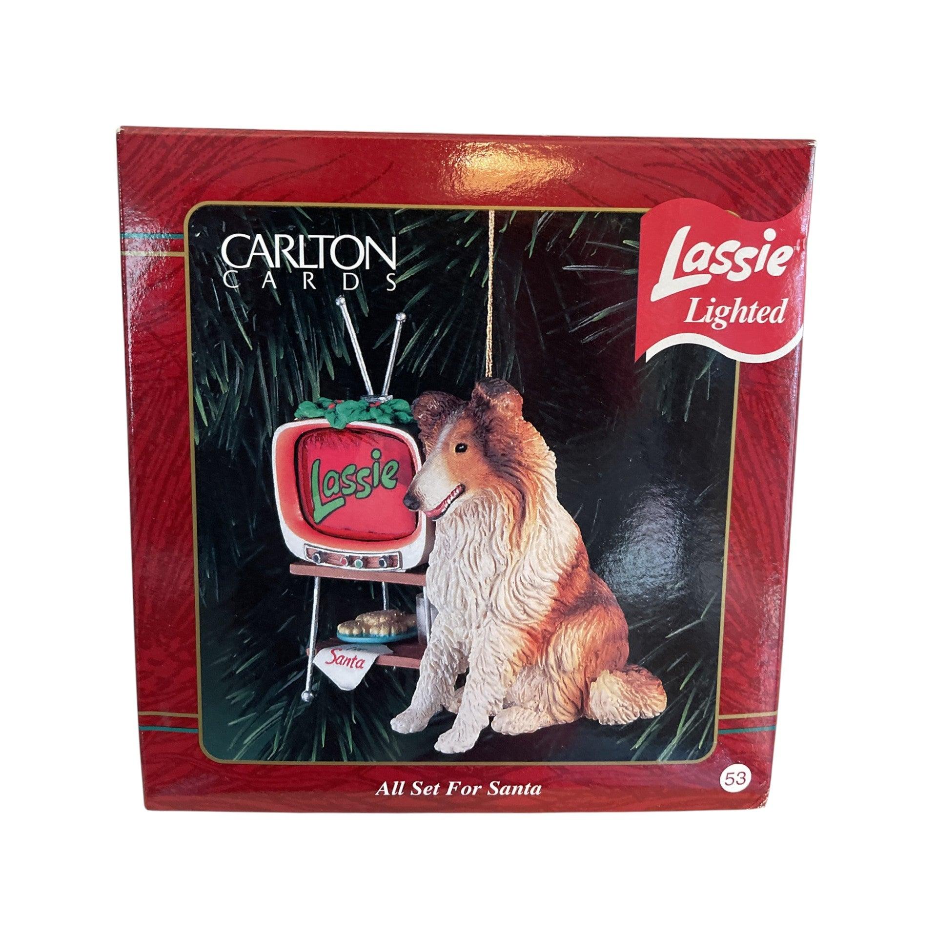 1996 All Set for Santa - Lassie Lighted Carlton Cards Ornaments (Lassie) CXOR-095W Image2